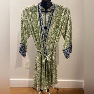 Oscar de la Renta blue and green robe - size xs